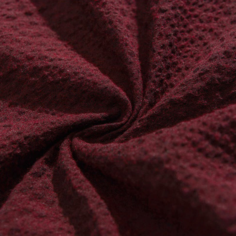 Buddha Stones Spring Solid Color Three Quarter Sleeve Tang Suit Men's Buttons Shirt With Pockets - image 21