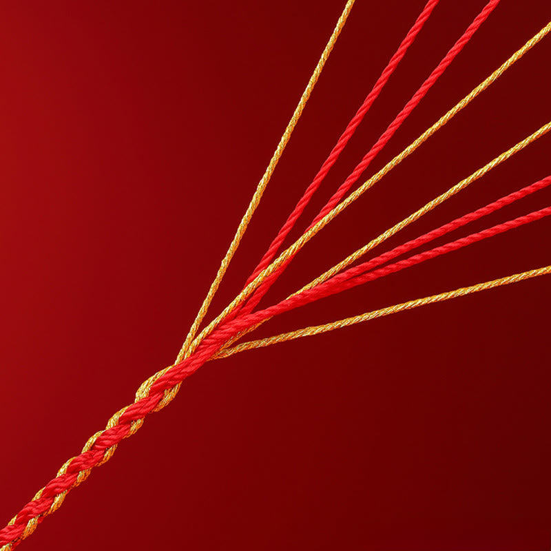 Buddha Stones Year Of The Horse Red String Five-Emperor Coins Luck Bracelet - image 3