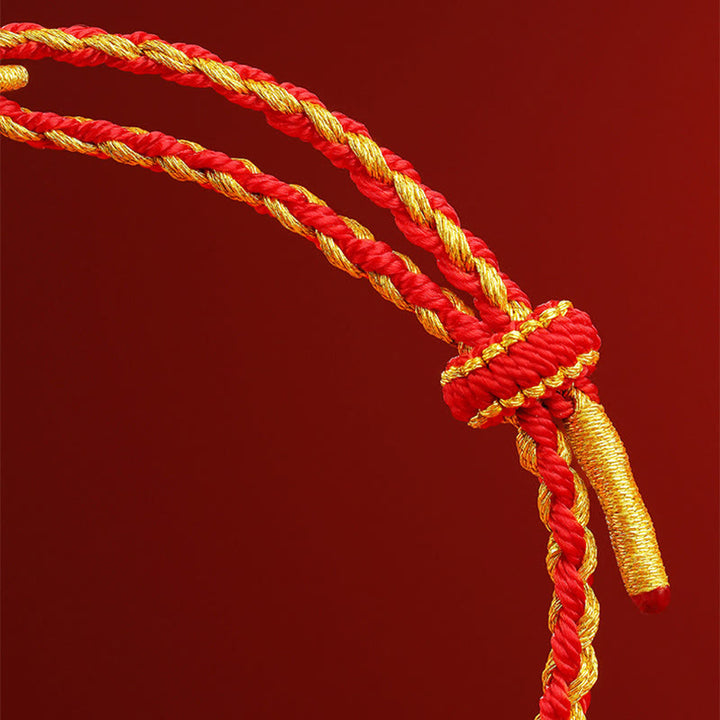 Buddha Stones Year Of The Horse Red String Five-Emperor Coins Luck Bracelet - image 2