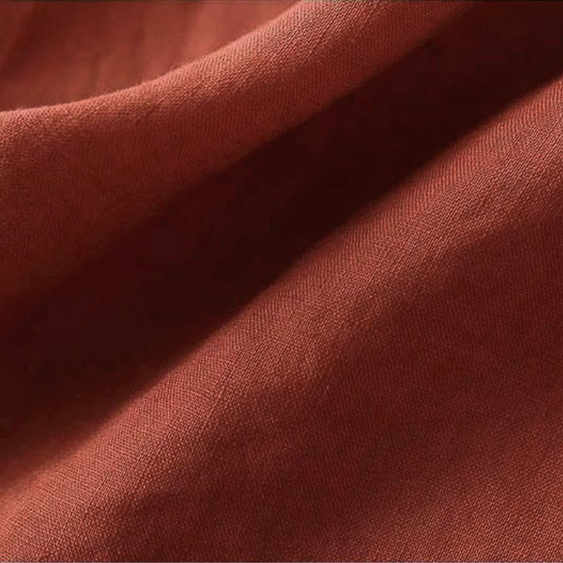 Buddha Stones Retro Flower Embroidery Design Long Sleeve Cotton Linen Women's Shirt - image 6