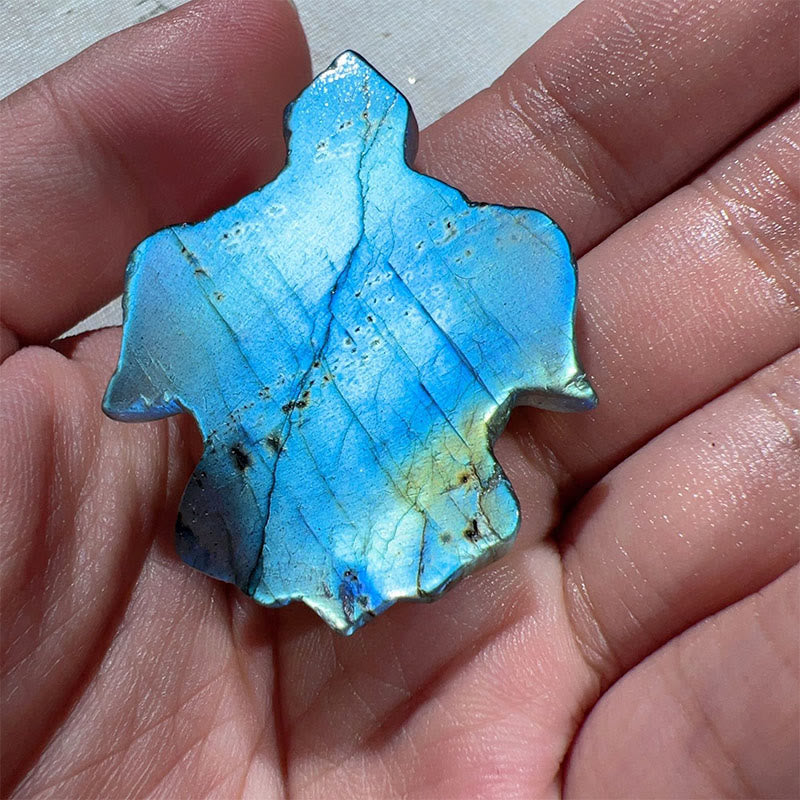 Buddha Stones Turtle Natural Labradorite Figurine Wisdom Protection Statue Home Decoration - image 3