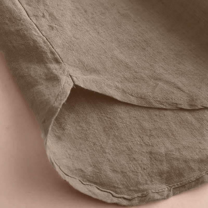 Buddha Stones Casual Plain Women's Hollow Crew Neck Design Three Quarter Sleeve Shirt - image 9