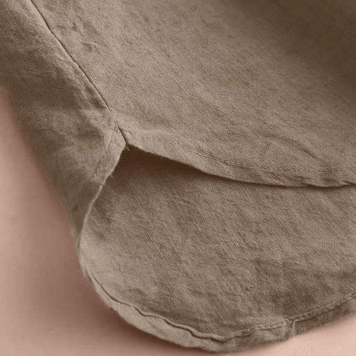 Buddha Stones Casual Plain Women's Hollow Crew Neck Design Three Quarter Sleeve Shirt - image 9