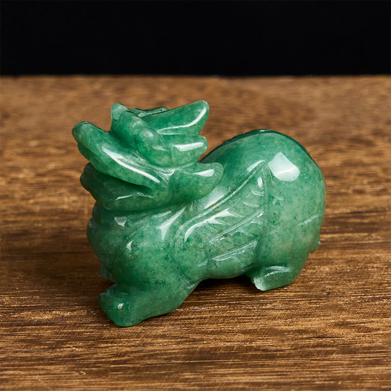 Buddha Stones "Choose Wisely" Natural Small PiXiu Green Aventurine Luck Decoration Includes Gift Message Card - image 14