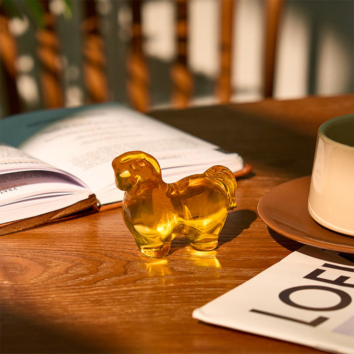Buddha Stones "Hoping You Success and Good Luck" Year Of The Horse Carved Mini Liuli Crystal Art Piece Decoration Includes Gift Message Card - image 7