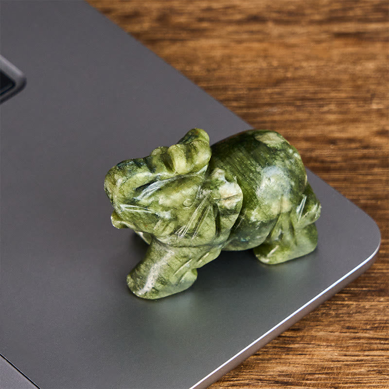 Buddha Stones ''May Blessings Walk With You'' Natural Small Elephant Amazonite Amethyst Jade Black Obsidian Stone Decoration Includes Gift Message Card - image 24