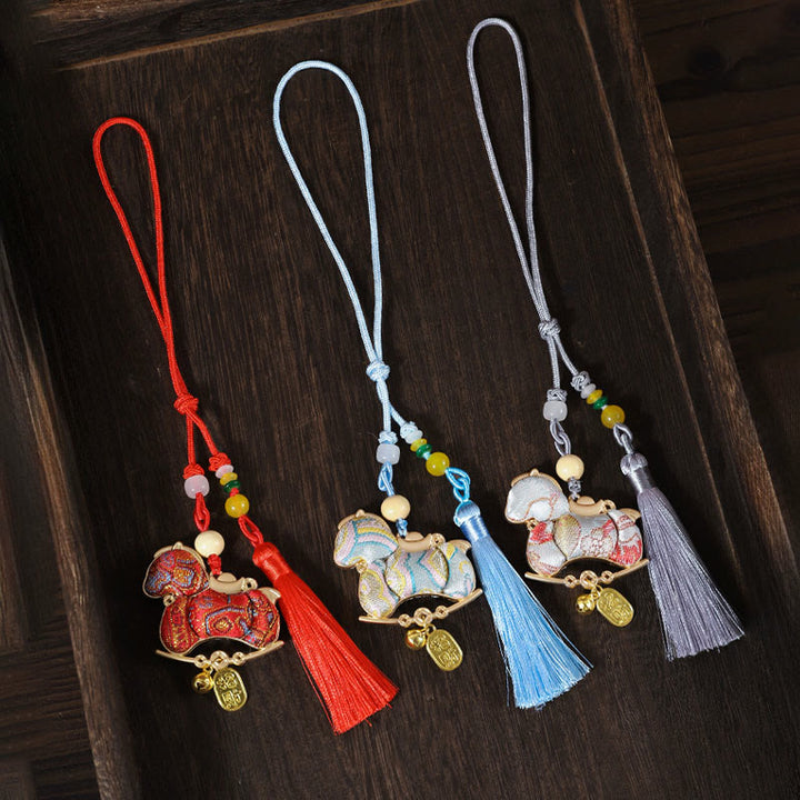 Buddha Stones Year Of The Horse Red String Embroidery Connection Hanging Decoration - image 22