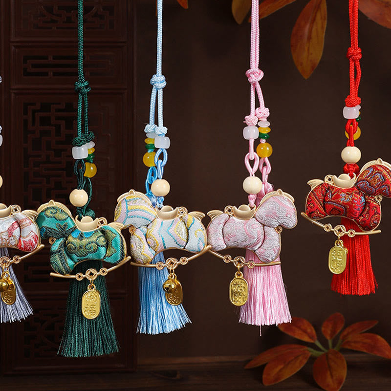 Buddha Stones Year Of The Horse Red String Embroidery Connection Hanging Decoration - image 21