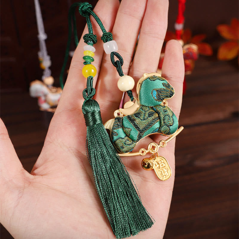 Buddha Stones Year Of The Horse Red String Embroidery Connection Hanging Decoration - image 12