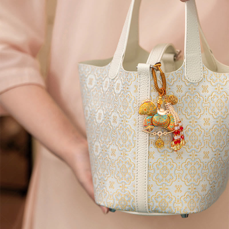 Buddha Stones Year Of The Horse Embroidery Prosperity Key Chain - image 7