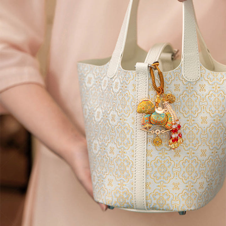 Buddha Stones Year Of The Horse Embroidery Prosperity Key Chain - image 7