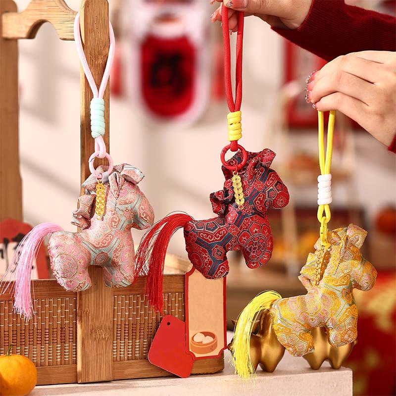 Buddha Stones Year Of The Horse Embroidery Red String Luck Hanging Decoration - image 11