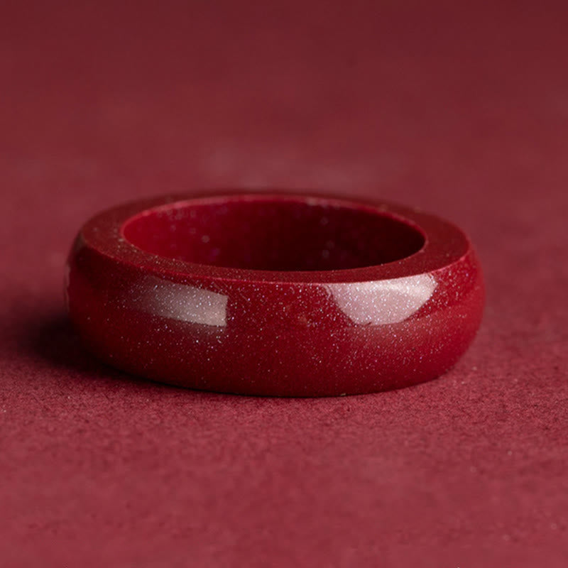 Buddha Stones Chinese Zodiac Year Of The Horse Cinnabar Blessing Ring - image 24