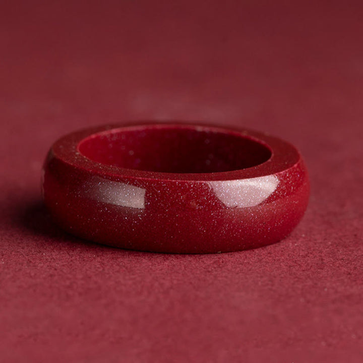 Buddha Stones Chinese Zodiac Year Of The Horse Cinnabar Blessing Ring - image 24