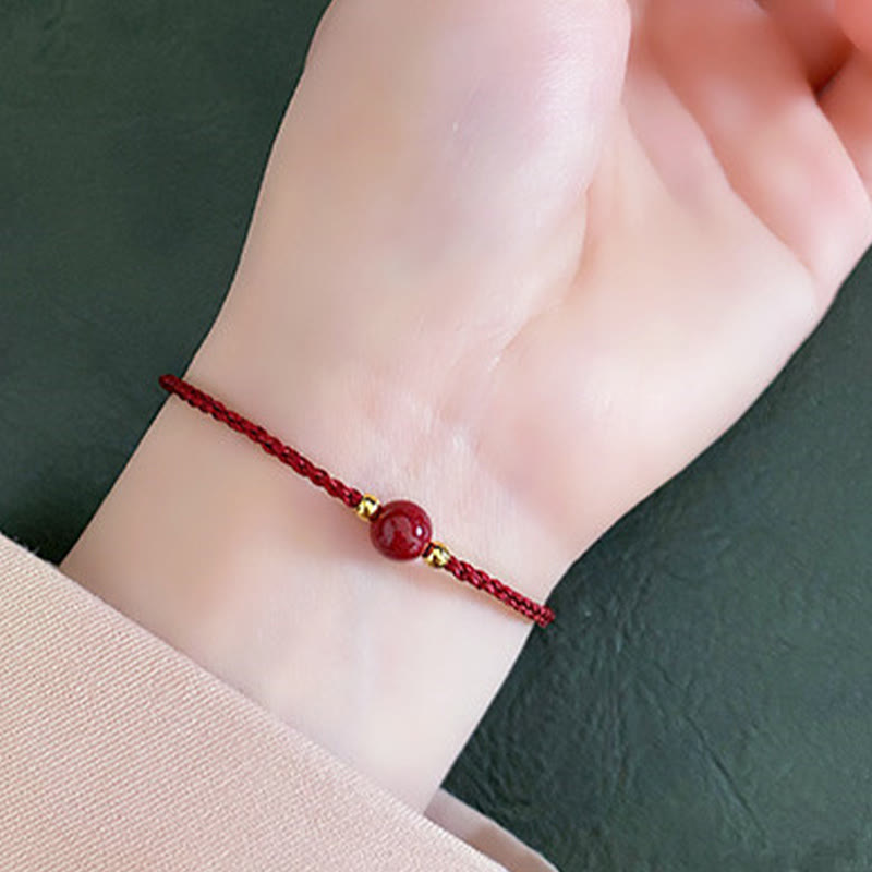 Buddha Stones Cinnabar Red String Blessing Keep Away Evil Spirits Bracelet - image 6
