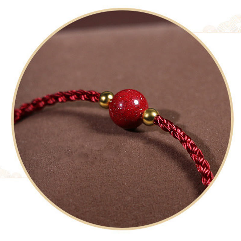 Buddha Stones Cinnabar Red String Blessing Keep Away Evil Spirits Bracelet - image 7