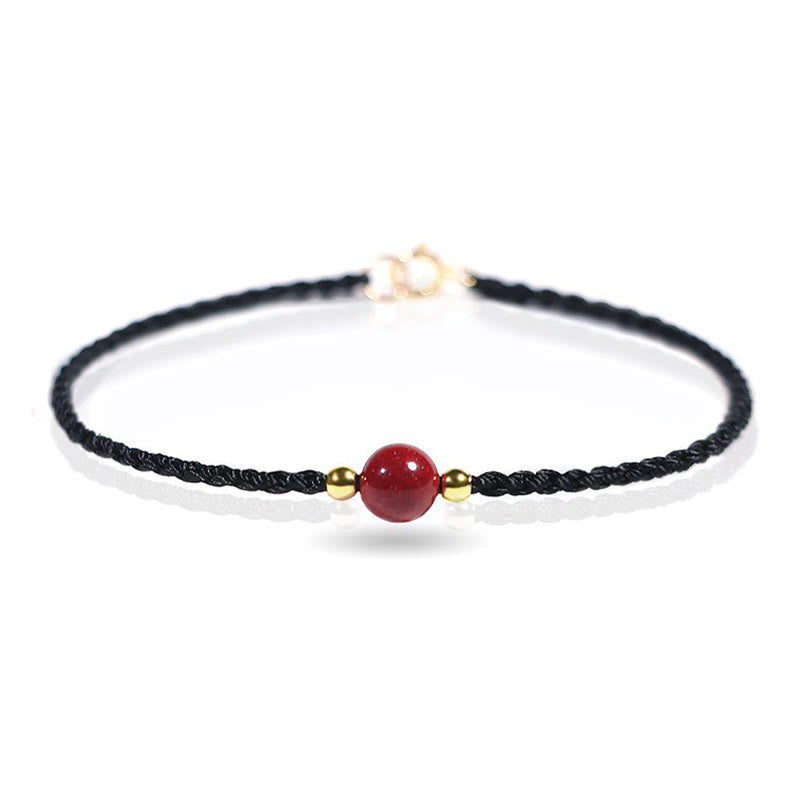 Buddha Stones Cinnabar Red String Blessing Keep Away Evil Spirits Bracelet - image 9
