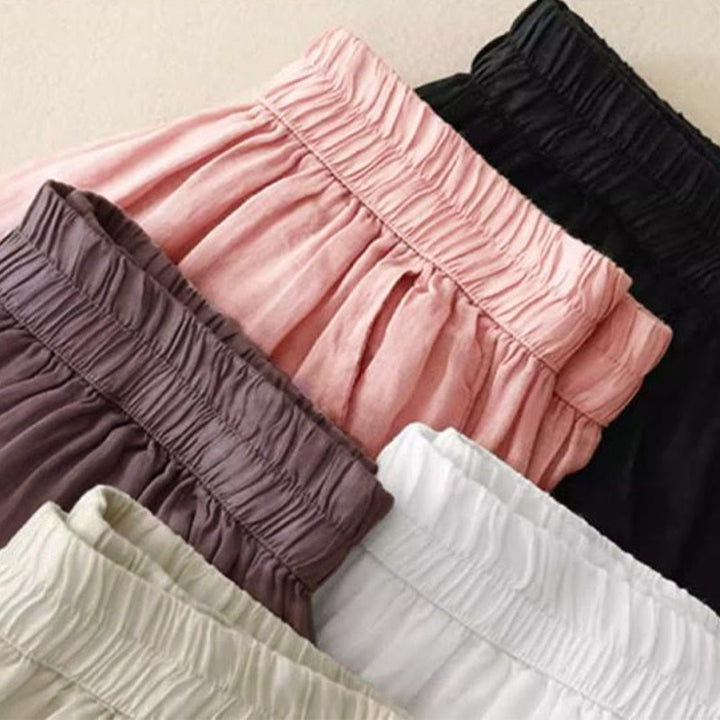 Buddha Stones Side Embroidery Design Women's 7-8 Length Wide Leg Pants With Pockets - image 18