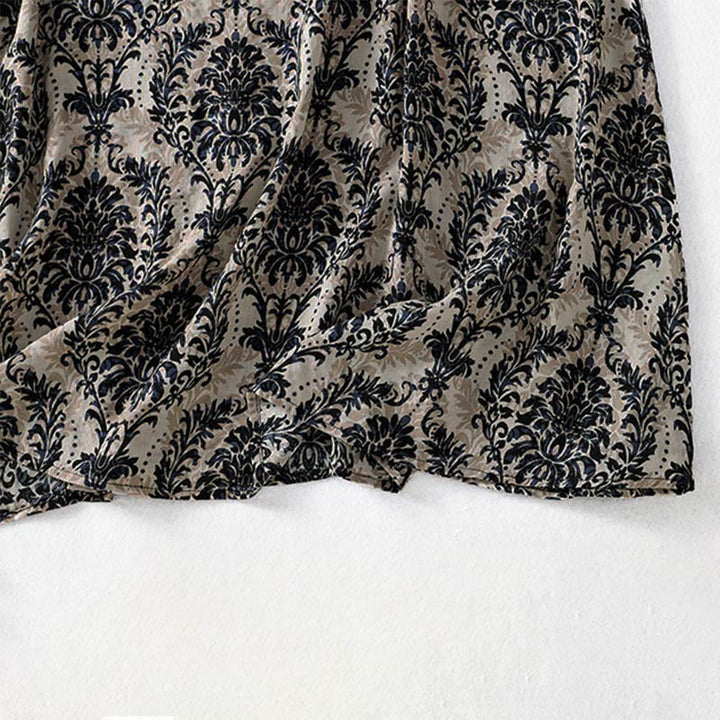 Buddha Stones Commute Summer Printing Simple Design Crew Neck Sleeveless Midi Dress With Pockets - image 16