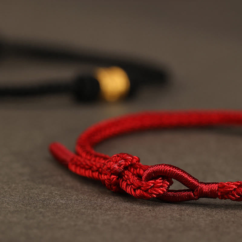 Buddha Stones Tibet Handmade 999 Gold Om Mani Padme Hum Luck Protection Bracelet - image 4