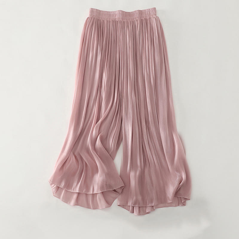 Buddha Stones Summer Plain Women's Polyester Pants  - Pink - US8-10，UK/AU12-14，EU40-42 (2XL) - image 15