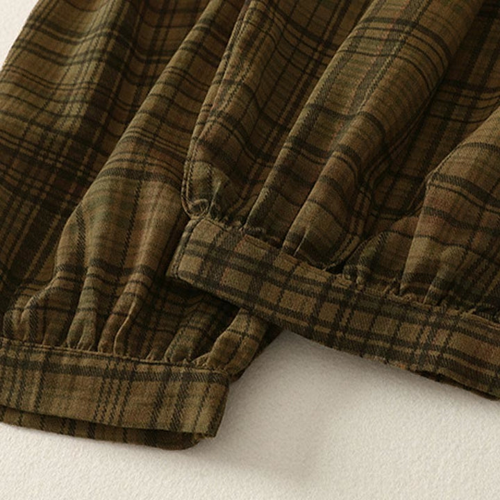 Buddha Stones Spring Plaid Design Women's Harem 7-8 Length Pants With Pockets - image 11