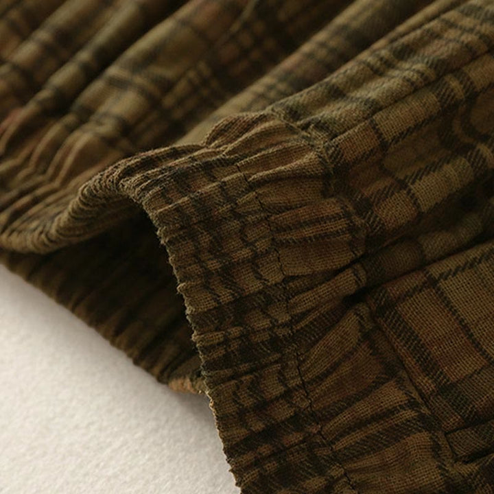 Buddha Stones Spring Plaid Design Women's Harem 7-8 Length Pants With Pockets - image 10