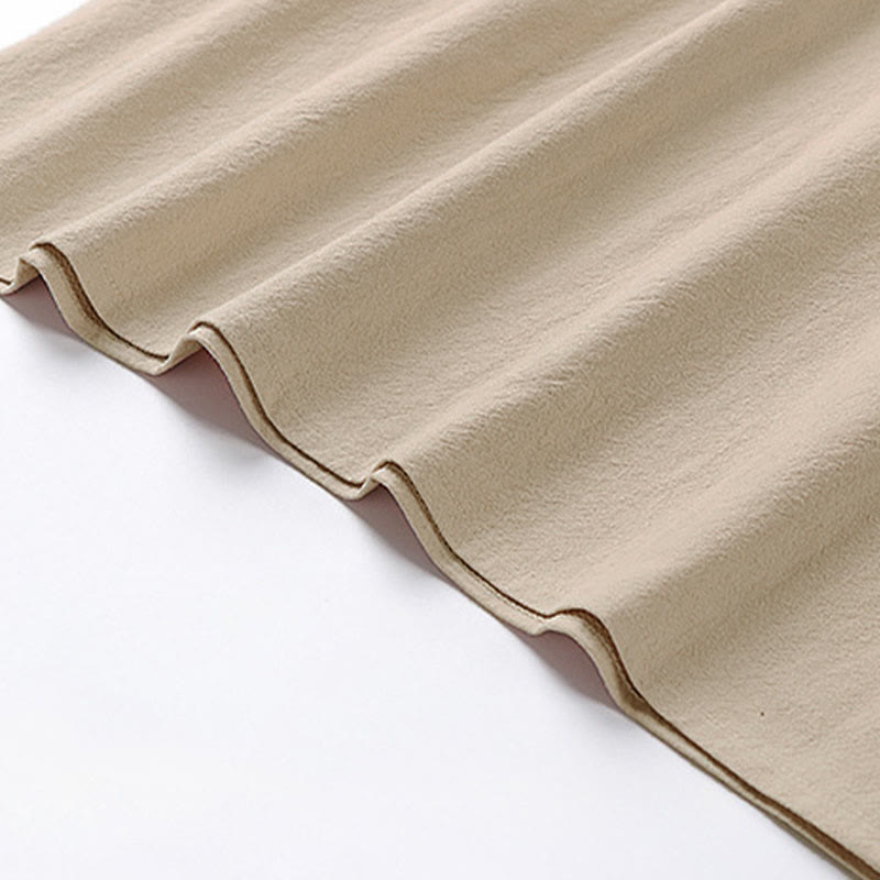 Buddha Stones Summer Casual Crew Neck Men's Half Sleeve Cotton Linen T-Shirt - image 5