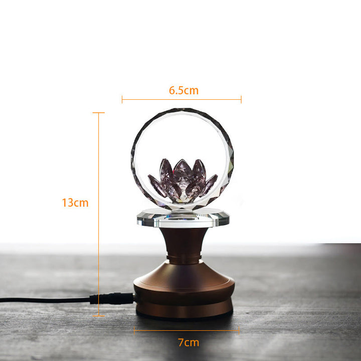 Buddha Stones Lotus Copper Brass New Beginning Home Decoration - Aluminum Alloy Base - 6.5*13*7 cm - Plug-in - image 14