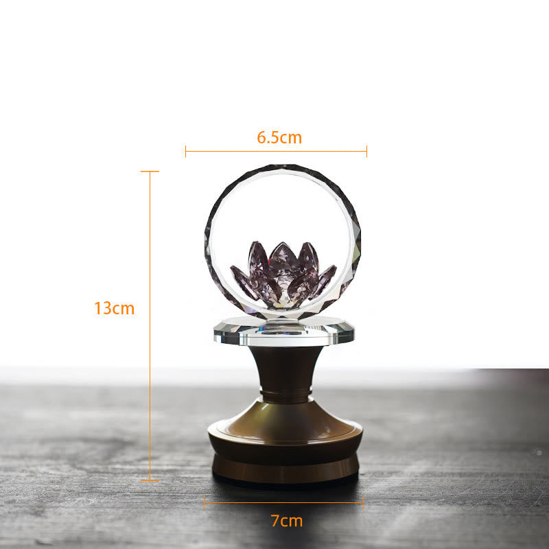 Buddha Stones Lotus Copper Brass New Beginning Home Decoration - Copper Brass Base - 6.5*13*7 cm - Rechargeable - image 22