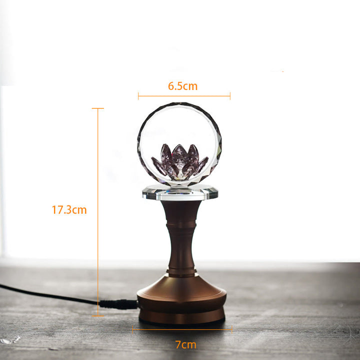 Buddha Stones Lotus Copper Brass New Beginning Home Decoration - Aluminum Alloy Base - 6.5*17.3*7 cm - Plug-in - image 17