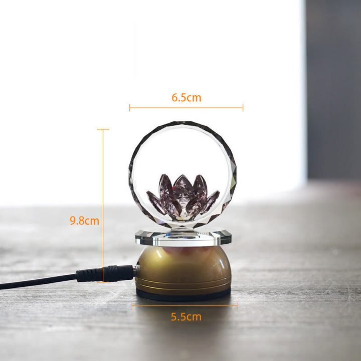 Buddha Stones Lotus Copper Brass New Beginning Home Decoration - Copper Brass Base - 6.5*9.8*5.5 cm - Plug-in - image 19