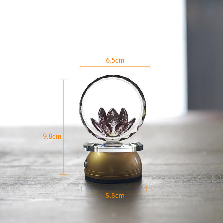 Buddha Stones Lotus Copper Brass New Beginning Home Decoration - Copper Brass Base - 6.5*9.8*5.5 cm - Rechargeable - image 20