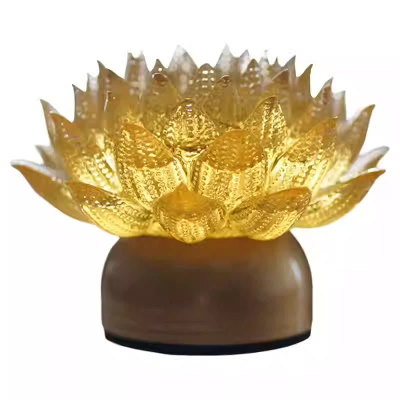 Buddha Stones Lotus Liuli Glass Copper Brass New Beginning Home Decoration - image 23