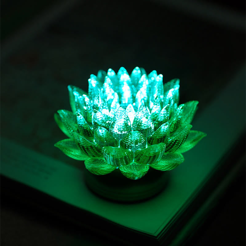 Buddha Stones Lotus Liuli Glass Copper Brass New Beginning Home Decoration - image 47
