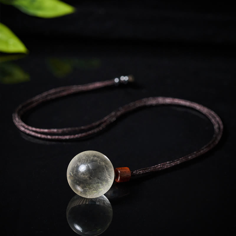 Buddha Stones White Crystal Pink Crystal Tiger Eye Smoky Quartz Protection Necklace Pendant - image 3