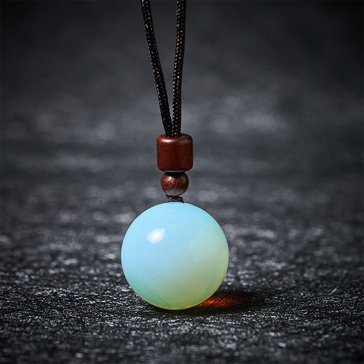 Buddha Stones White Crystal Pink Crystal Tiger Eye Smoky Quartz Protection Necklace Pendant - Opal - image 9