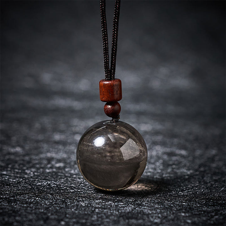 Buddha Stones White Crystal Pink Crystal Tiger Eye Smoky Quartz Protection Necklace Pendant - Smoky Quartz - image 33