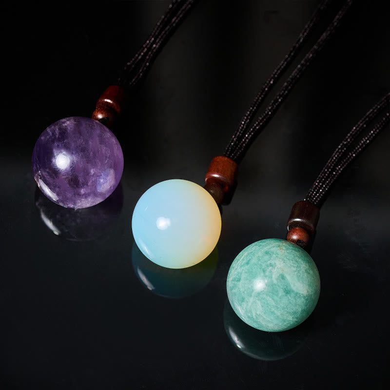 Buddha Stones White Crystal Pink Crystal Tiger Eye Smoky Quartz Protection Necklace Pendant - image 38