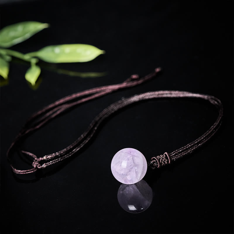 Buddha Stones Amethyst Yellow Agate Various Agate Pink Crystal Lazurite Lapis Lazuli Balance Necklace Pendant - image 2