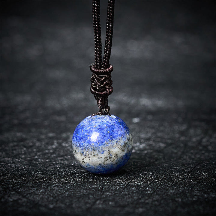 Buddha Stones Amethyst Yellow Agate Various Agate Pink Crystal Lazurite Lapis Lazuli Balance Necklace Pendant - Lazurite - image 23