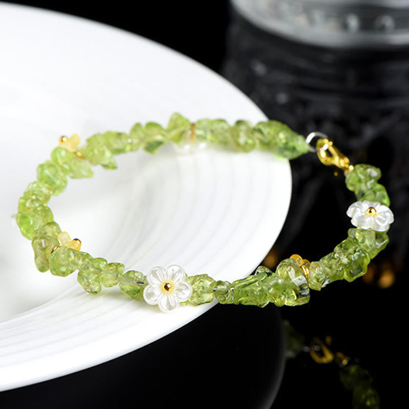 Buddha Stones Natural Aquamarine Peridot Strawberry Quartz Various Crystals Serenity Bracelet - image 15