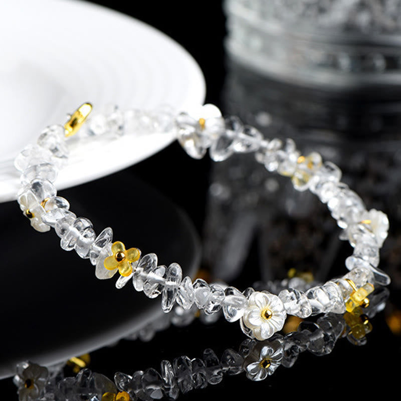 Buddha Stones Natural Aquamarine Peridot Strawberry Quartz Various Crystals Serenity Bracelet - image 32