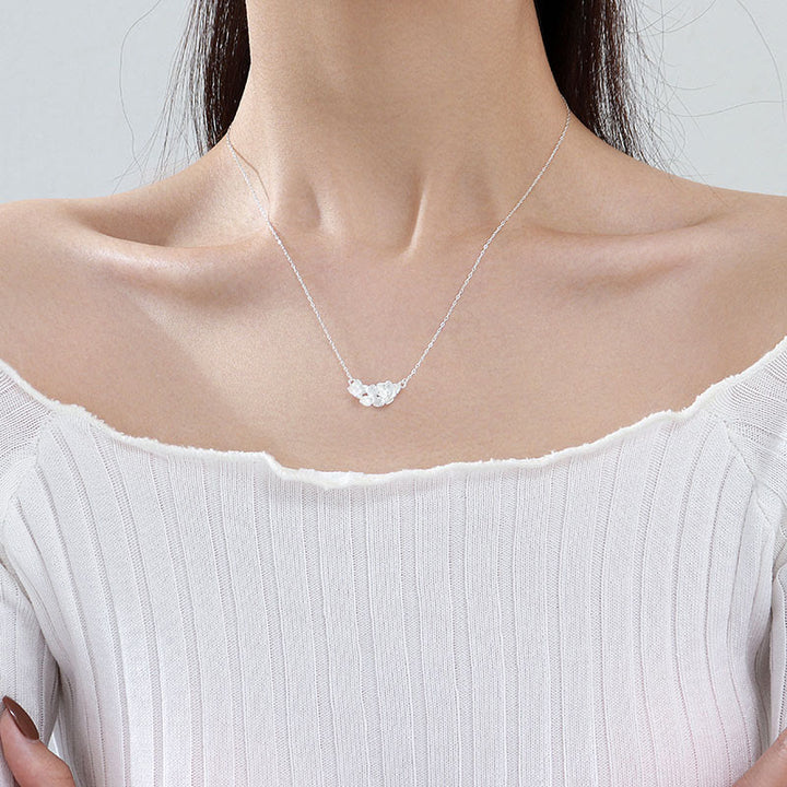Buddha Stones 999 Sterling Silver Flower Blessing Necklace Pendant - image 7