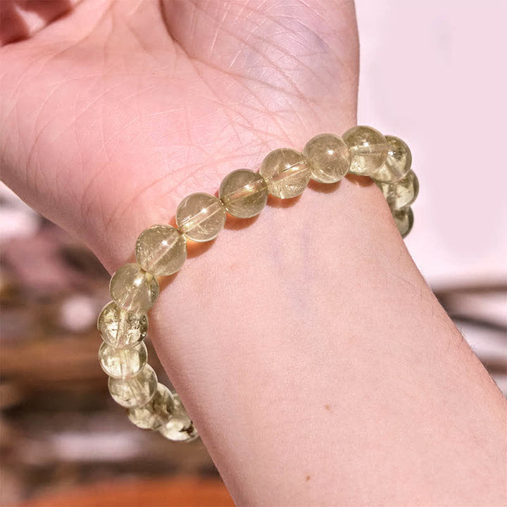 Buddha Stones Natural Rutilated Quartz Auspiciousness Protection Bracelet - image 8