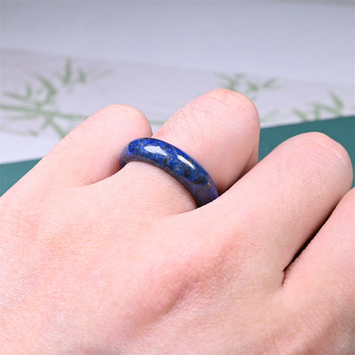 Buddha Stones Natural Lazurite Lapis Lazuli Self Care Ring - image 5