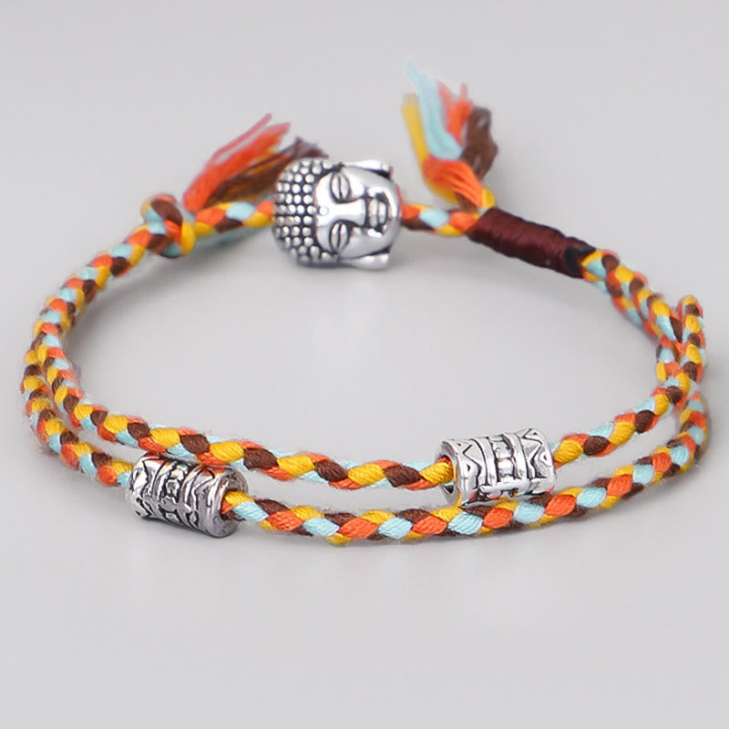 Buddha Stones  Head Serenity String Bracelet - Light Blue - image 6