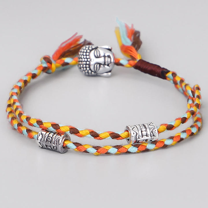 Buddha Stones  Head Serenity String Bracelet - Light Blue - image 6