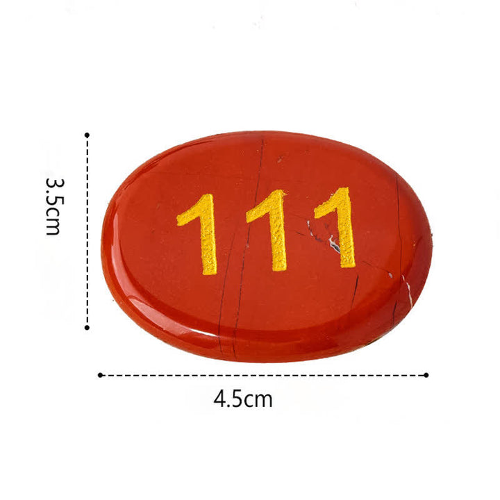 Buddha Stones Angel Numbers White Crystal Red Jasper Pink Crystal Green Aventurine Meditation Palm Stone - image 5
