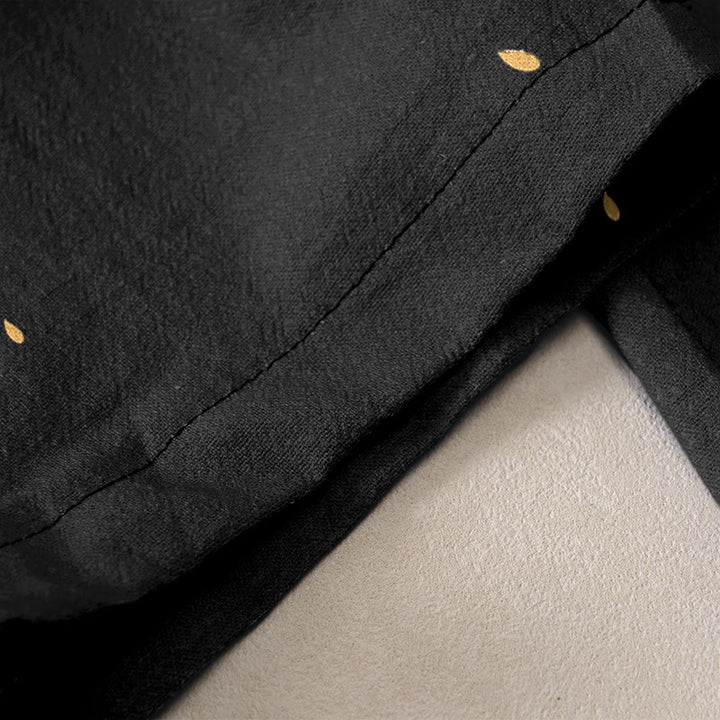 Buddha Stones Pure Cotton Cat Butterfly Pink Blossom Pattern Women's Elastic Waist Pants With Pockets - image 2